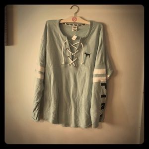 BNWT VS PINK LACE UP TUNIC TOP